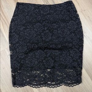 Naf Naf Paris Black Lace Pencil Skirt.  NWT.  Size 10